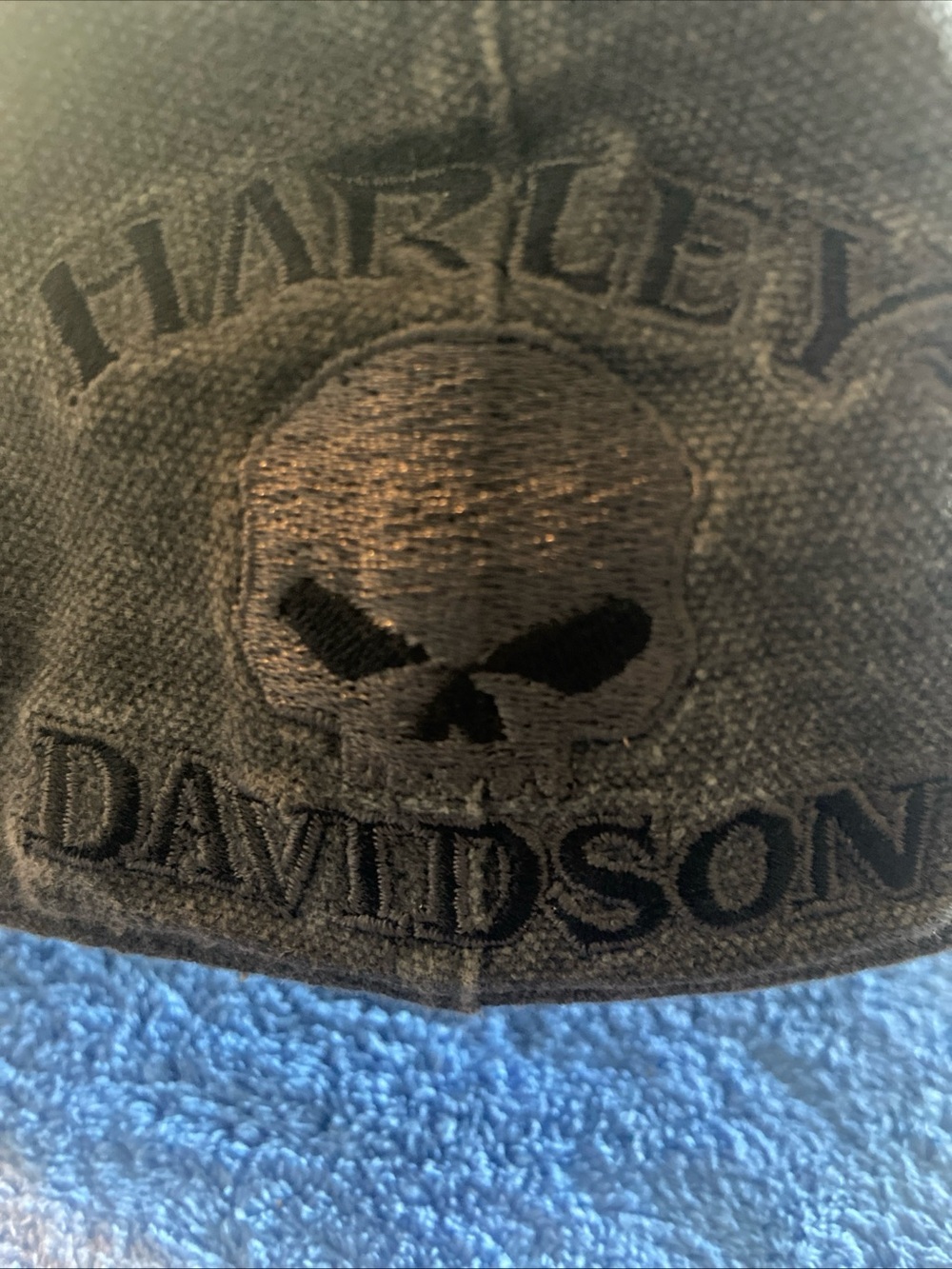 Harley-Davidson Black Skull Embroidered Cap